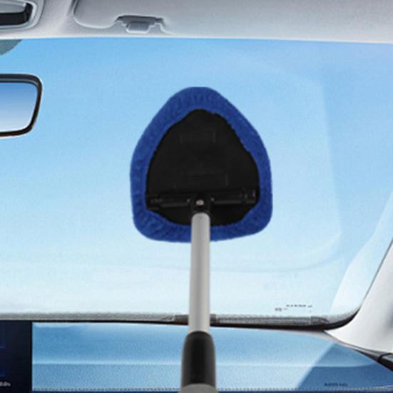 Cleaning Brush with Telescopic Handle 26-41cm Multi-Functional Microfiber Car Window Cleaner for Defrosting Defogging Soft Lint-Free Head Non-Slip
