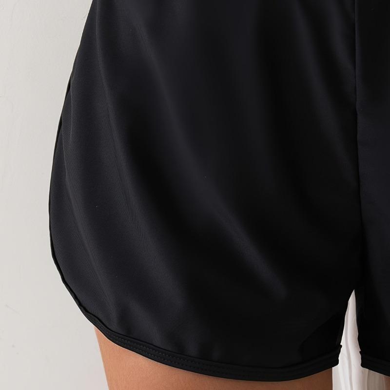 Damen High Waist Badeshorts Bauchkontrolle Schnelltrocknend Strand Boardshorts Bequem