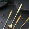 1/3/5PCS Long Handled Stirring Spoon Stainless Steel Creative Gold Coffee Spoon Tea Ice Cream Stirring Spoon Kitchen Accessories