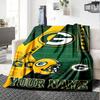 Name Custom Green Bay Packers Print Flannel Blanket High Quality Warm Comfortable Cover for All Seasons Perfect for Gifts Home Decor