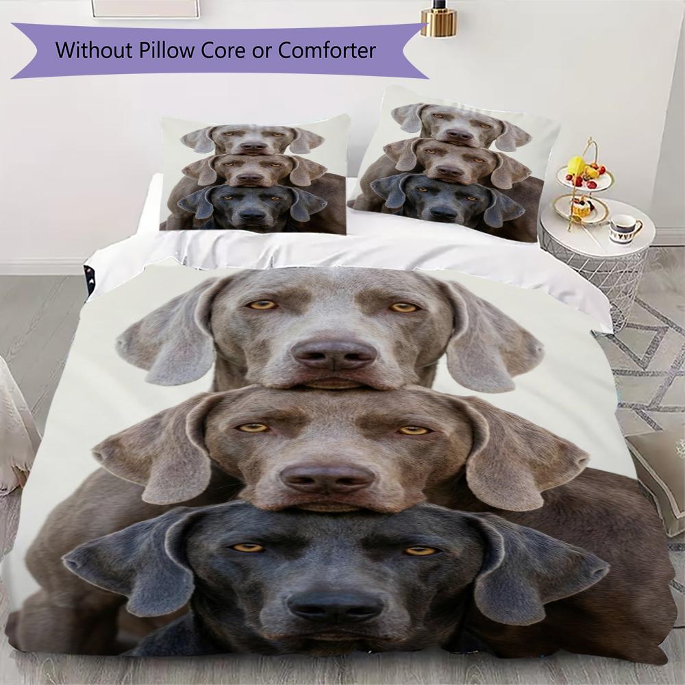 

Three Puppies Pattern Bedding uilt Set uilt Cover Pillowcase Home Decoration Birthday Gift (1 * duvet cover + 2 * pillowcase without core)140 135x200cm