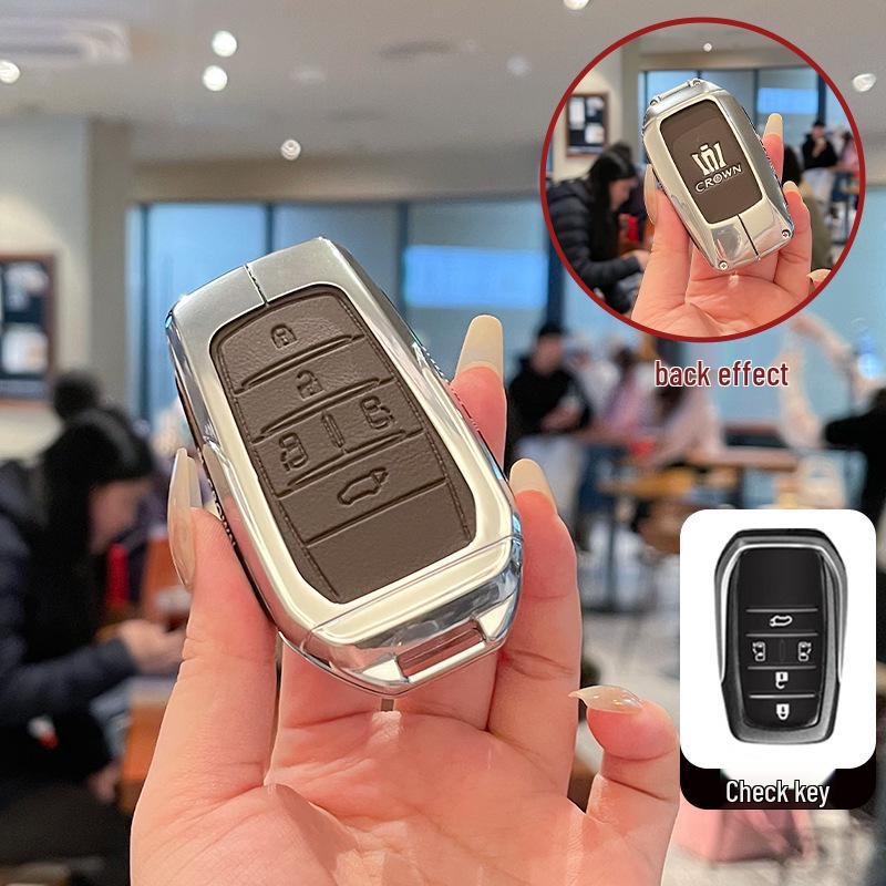High-Quality Metal Leather Buckle for Toyota Crown 14th Gen Key Case