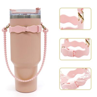 Silicone Water Bottle Sling Carrier Holder Soft with Strap Water Cup Sling Strap Anti-slip Water Bottle Lanyard for Cup
