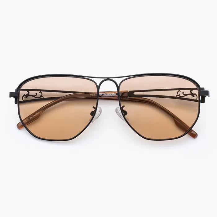 Stainless Steel Veil Sunglasses Brown