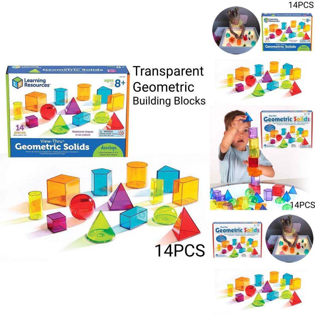 Transparente Geometrische Bausteine Für Kinder Lernmaterialien Lr Baby Mathe Spielzeug