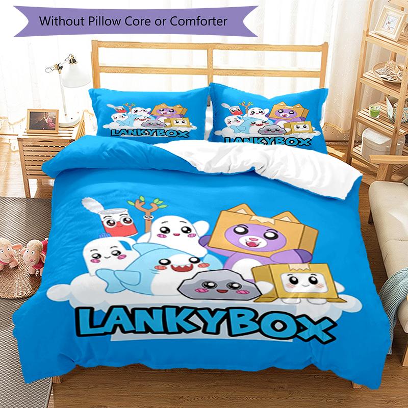 3pcs LankyBox Bedding Set Duvet Cover Closure Includes 1 Duvet Cover & 2 Pillowcases, Soft and Comfortable for All Seasons.