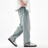 American Retro Wide-leg Pants New Straight Trendy Brand Ripped Holes Fashion Street Trend Loose Jeans Men's Pants