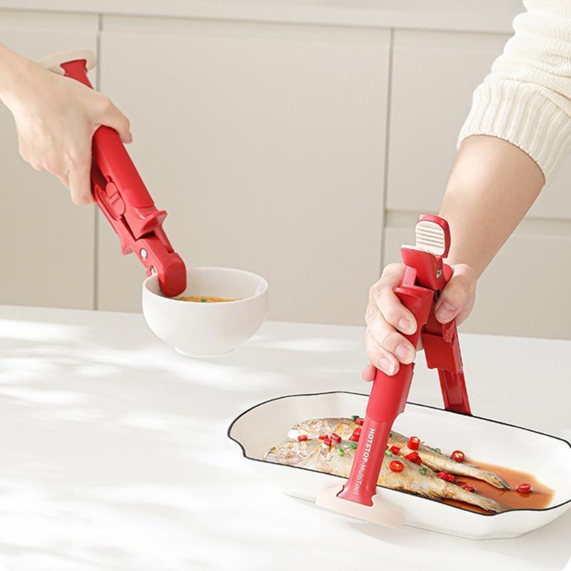 Heat Resistant Bowl Tongs Nonslip Heatproof Grip Clamp for Hot Dishes and Plates Multipurpose Kitchen Cooking Accessory