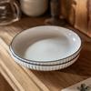 Plate Vegetable Plate Household Simple Ceramic Plate Retro Style Tableware Round Plate Dining Plate Salad Plate Breakfast Plate