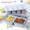 Silicone Compartment Fresh-keeping Box Kitchen Microwave Heating Fresh-keeping Box Refrigerator Storage Sealed Lunch Box