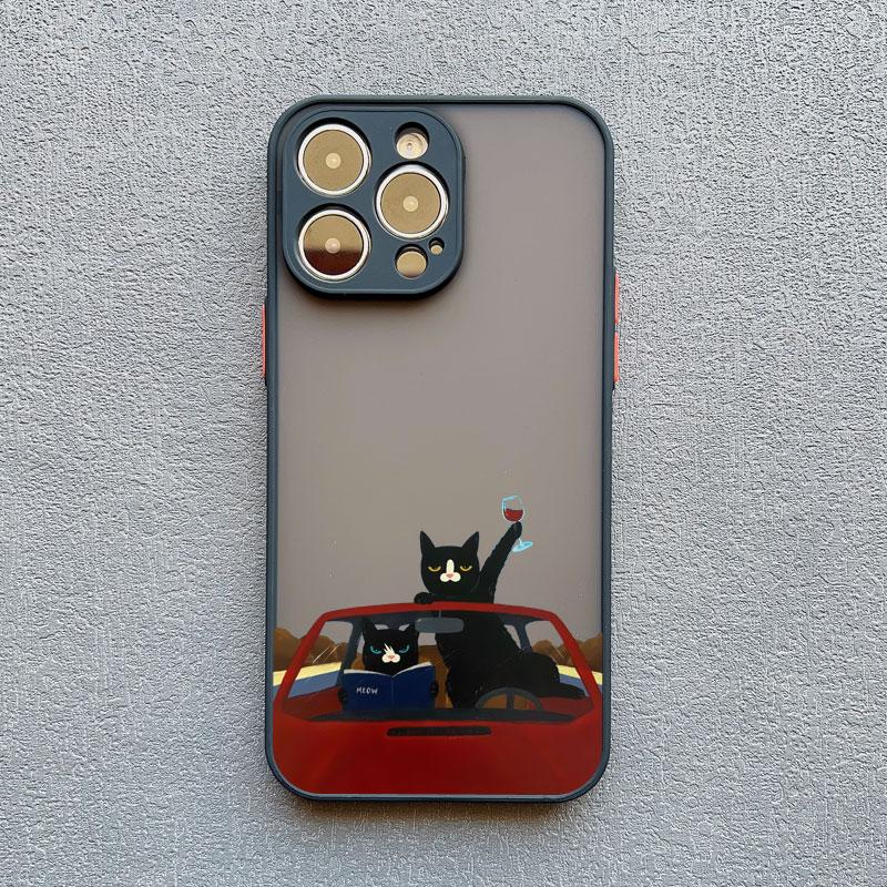 Funny Cat Daily Life Phone Case For iPhone 11 Case iPhone 12 14 Pro Max Mini 16 13 15 Pro Max 7 8 Plus XR XS X Shockproof Covers