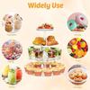 Clear Acrylic Cupcake Stand 3/4/5 Tier Round Shape Cake Serving Rack Detachable Design Widely Use Dessert Display Holder