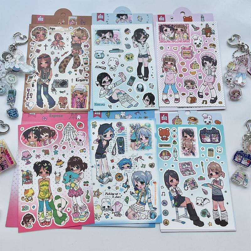 1 Sheet Millennium Anime Story Phone Craft Diy Decoration Kawaii Character Scrapbooking Stickers Deco Stationery Decals