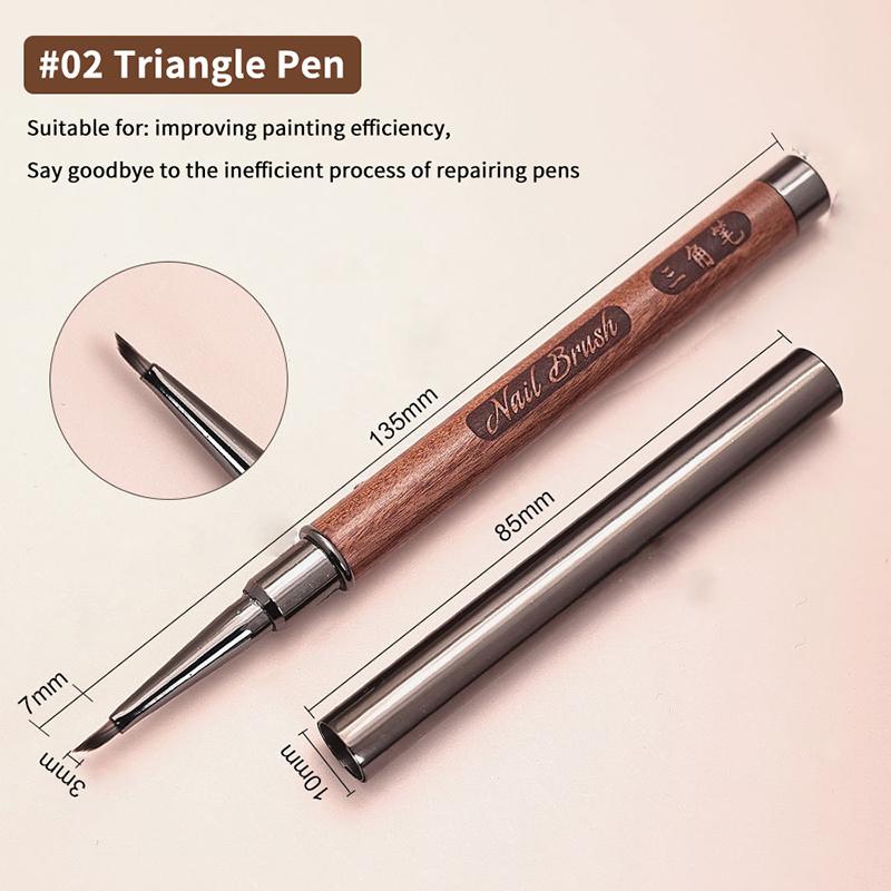 

Кисти для рисования ногтей с ручкой из сандалового дерева для маникюра, для рисования линий, градиента, для наращивания УФ-гелем, ручка для рисования