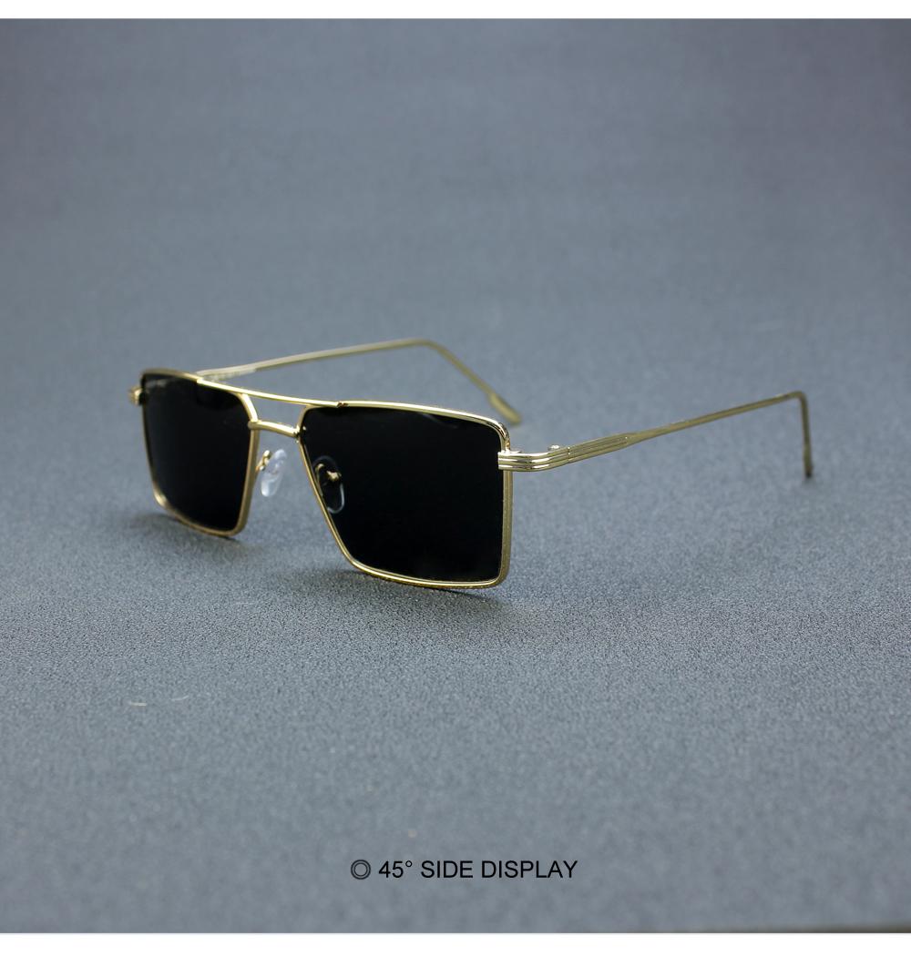 

Metal Frame Sunglasses Men S Square Vintage Sunglasses Driving Outdoor Anti-Glare High-Quality Glasses 1 pairs