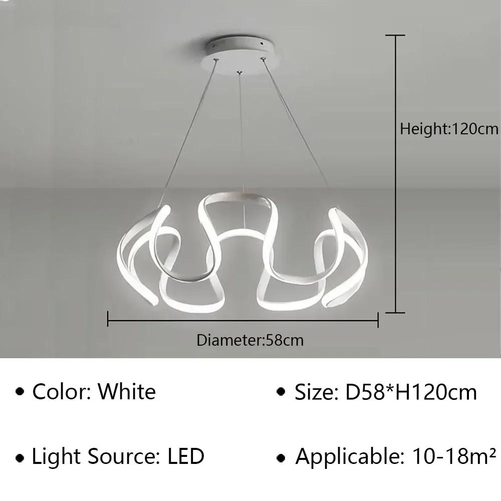 Modern LED Pendant Lights For Living Dining Room Table Hotel Bedroom Ceiling Chandelier Indoor Home Decoration Lighting Fixture