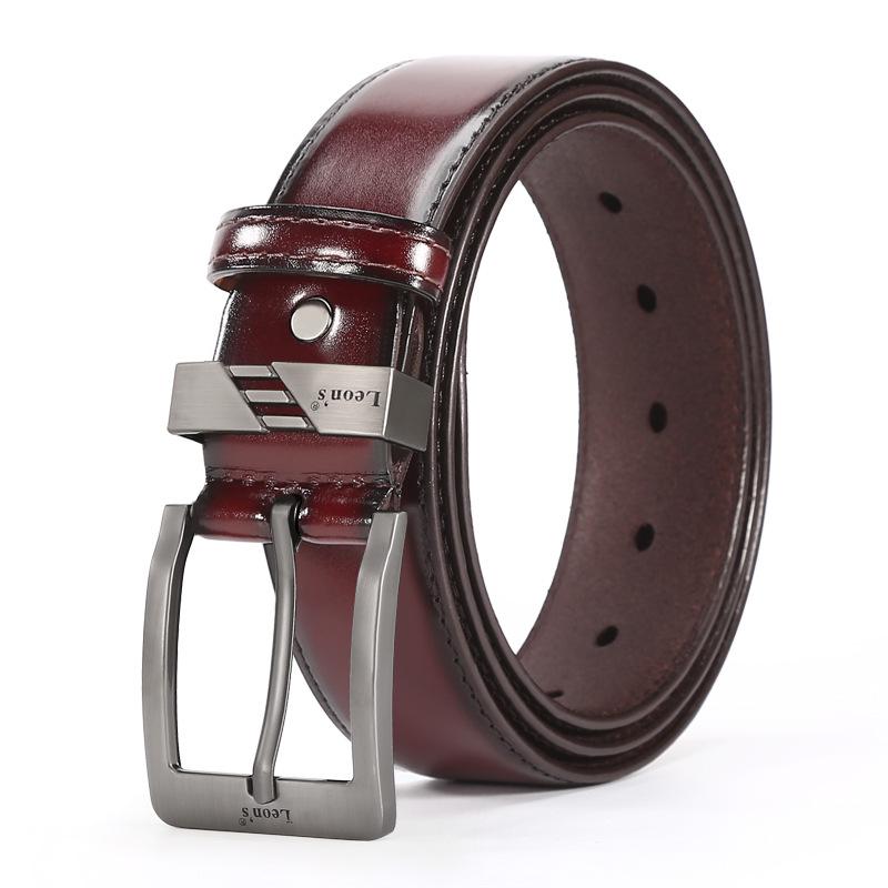 

Ремень мужской молодежный из яркой кожи с легким сплавом - универсальный и простой дизайн 120 cm