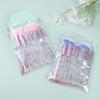 7-Piece Green Makeup Brush Set: Includes Powder, Blush, Eyeshadow, Lip, and Beauty Brushes