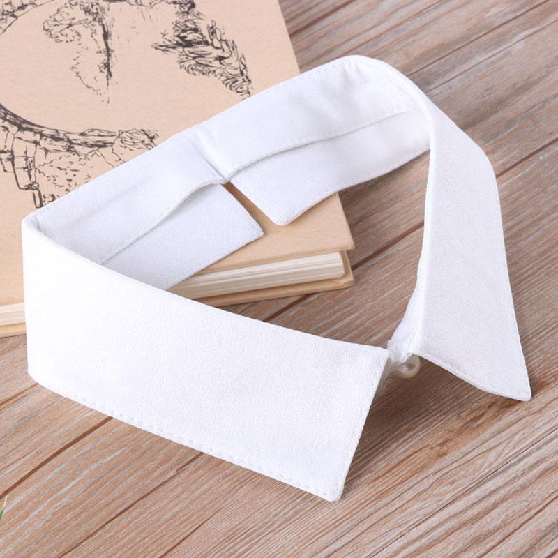 White Fake Collar Women Elegant Diamond Detachable Collars for Women False Shawl Shoulder Wrap Lapel False Collars Woman Tie