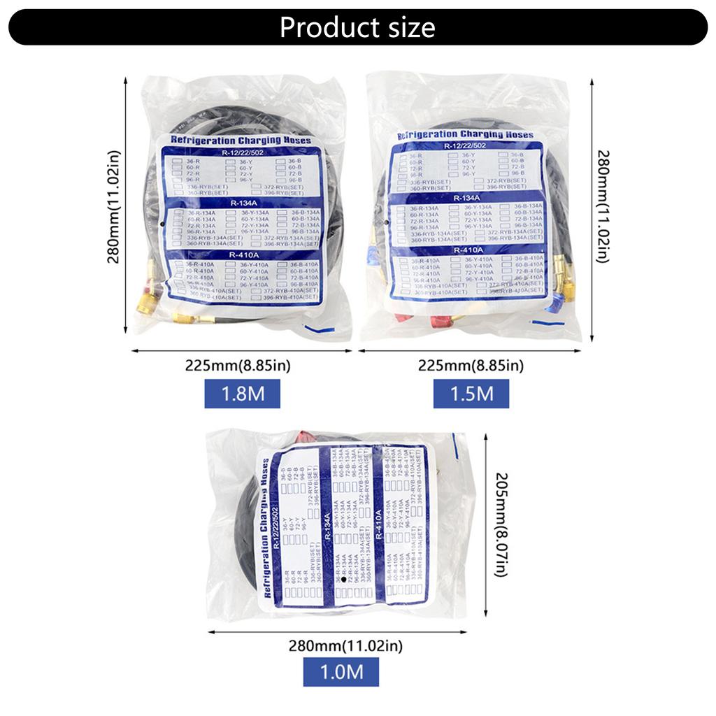 Multifuntional Refrigeration Hose Air Conditioning Refrigerants Filling Hoses Suitable for Various Cooling Equipment