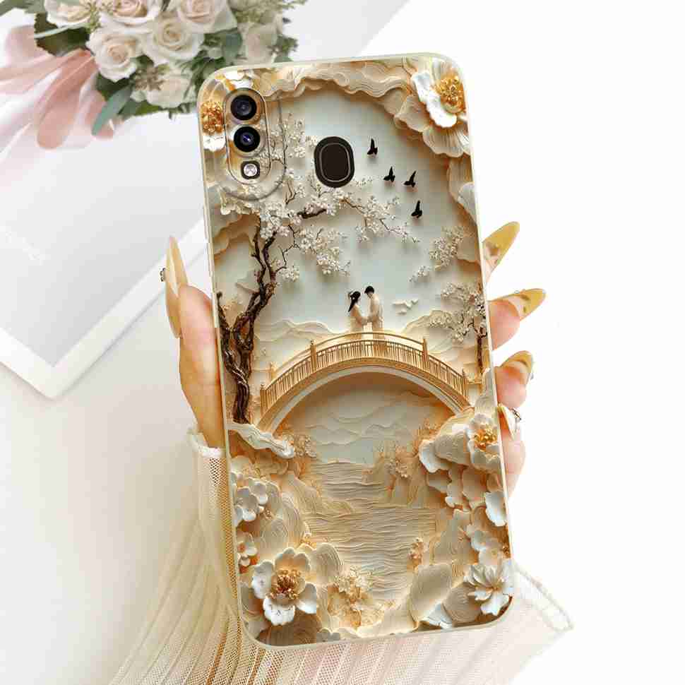 Flower Painted Cover For Samsung Galaxy A20s A20 A20e Luxury Girl Phone Cases For Samsung A20 A 20 s 20e A20s Soft Funda