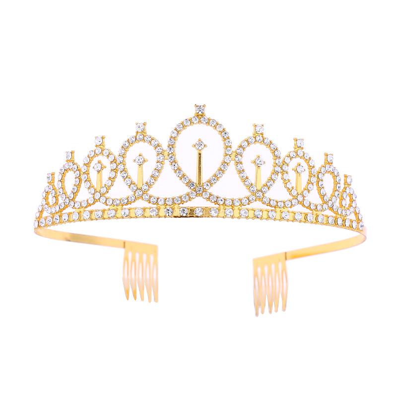 Crown Hair Accessories Children's Silver Hairband Korean Children's Headband Birthday Rhinestone Crown Headwear