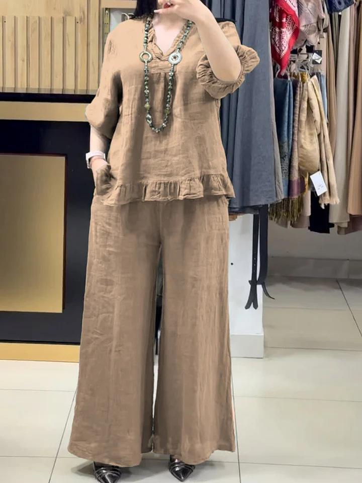Cross-border explosive women's fashion casual loose short-sleeved large-size suit women