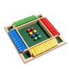 Arithmetische Würfel Brettspiel Vierseitige Klappkarten Spiele Box Würfel Spielzeug Holzklappen Würfel 4 Spieler Party Zahlenspiel Brettspiele