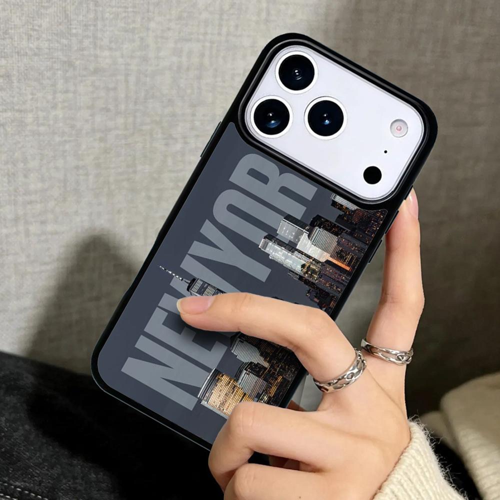 Hülle Case für iPhone 17 Air 16 Pro Max 15 Plus 11 13 Mini 14 12 Rückseite Handyhülle New York City weich
