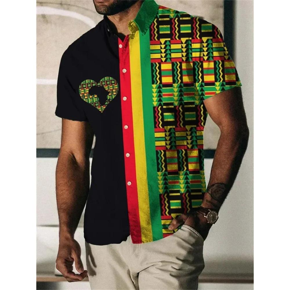 Rainbow 3D Print Unisex Hawaiian Shirt Short Sleeve
