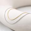 Collana S925 in Argento Puro Estremamente Sottile Stile Cool per Uomini e Donne, Catena a Osso di Serpente Argento Lucido Ins Lusso Leggero, 1MM Impilabile per Indossare