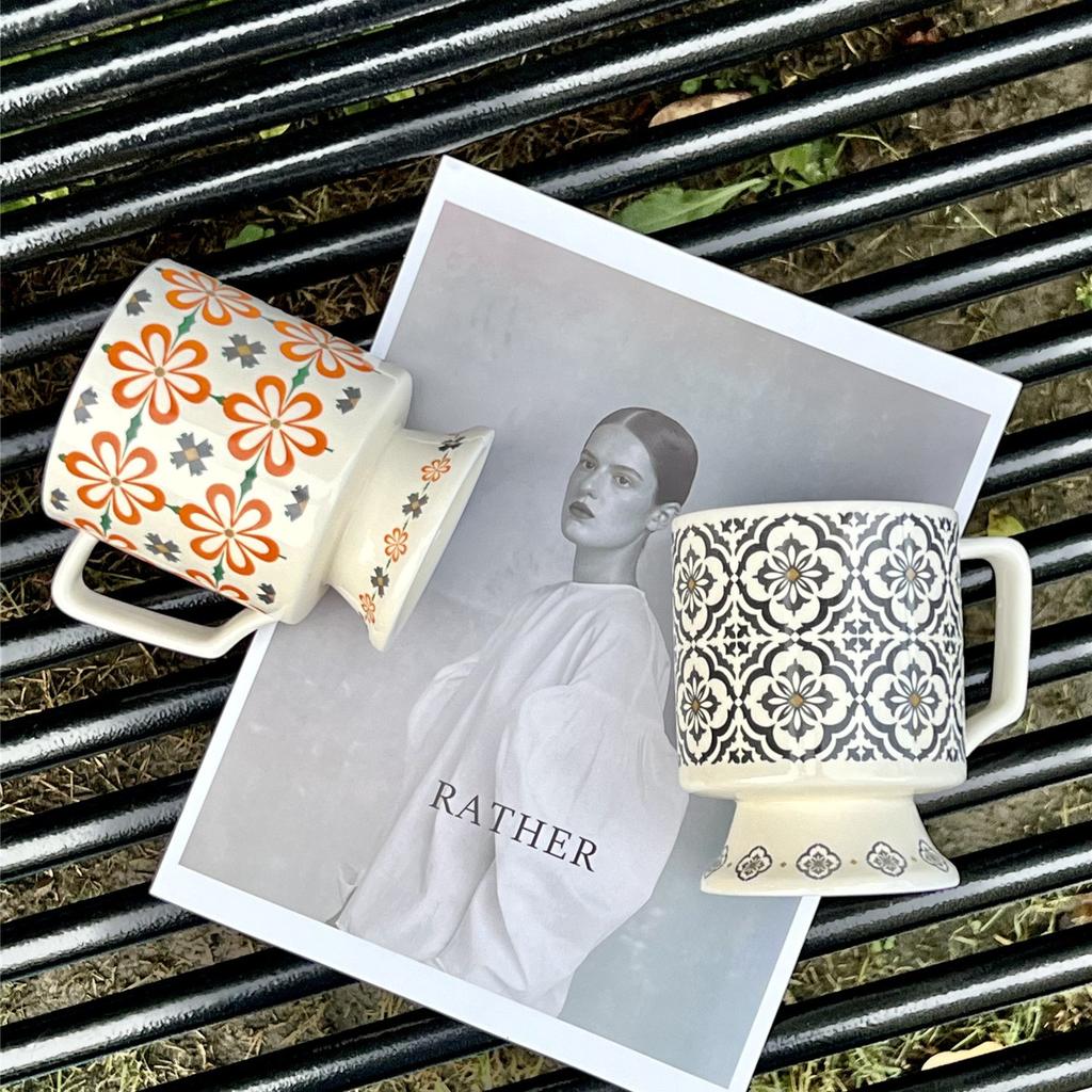 Shaun Retro Keramiktasse Nischendesign Sinn Fliesenbecher Damen Büro Trinkbecher Geschenk