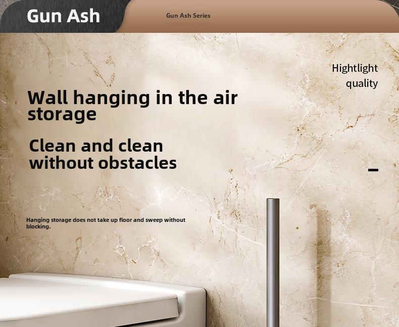 Wall-Mounted Luxury Toilet Brush: No Dead Angles, Punch-Free Design for Efficient Bathroom Cleaning