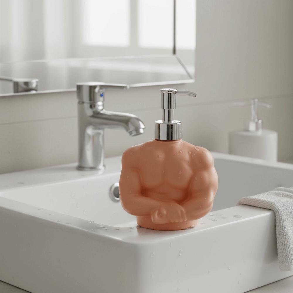 Pump Jar Muscle Liquid Soap Dispenser Press Type Hand Soap Bottle Muscle Man Lotion Bottle  Shower