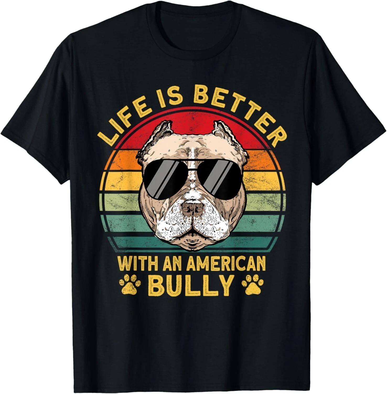 

Bully XL Pitbull Dad Life Is Better With An American Bully Gift Unisex T-Shirt M