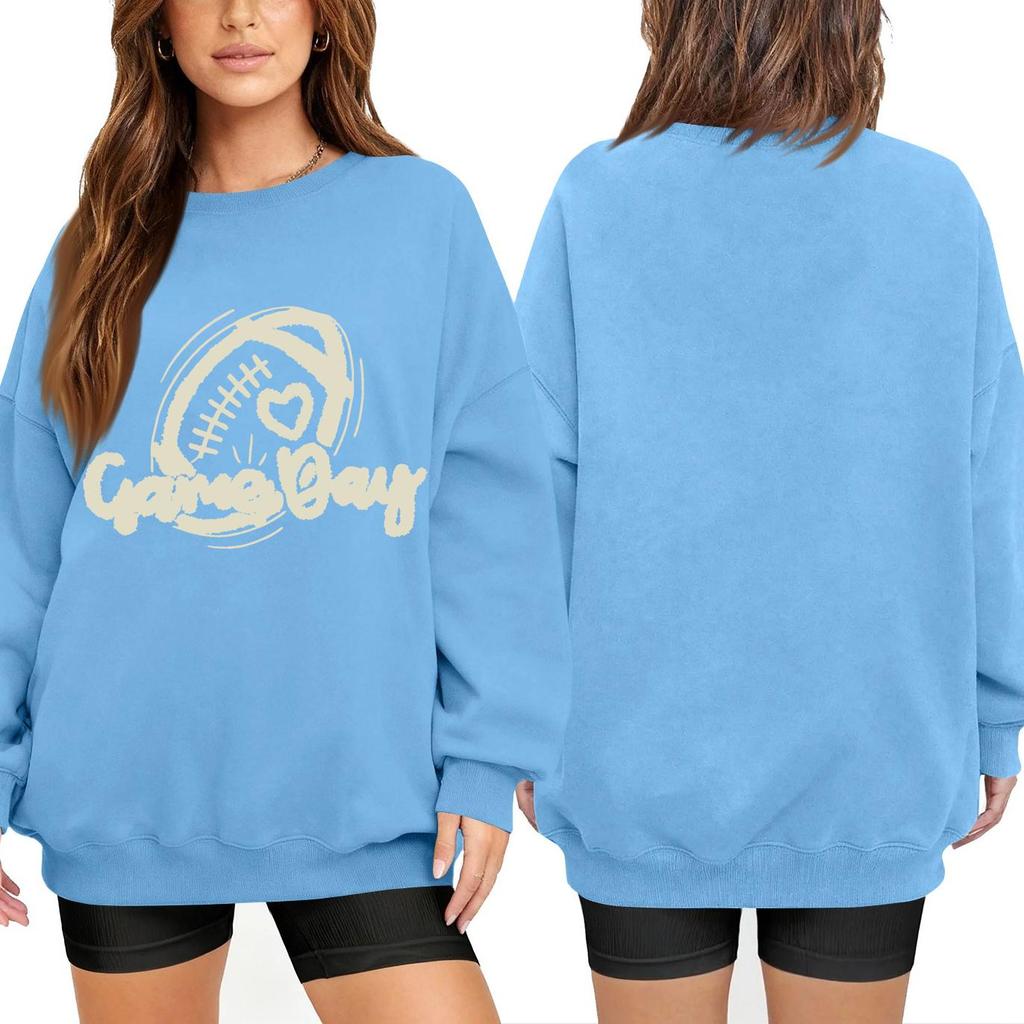 Unisex Lightweight Long Sleeve Neck Printed Pullover Sweatshirt for Men and Women