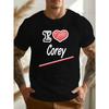 I LOVE COREY Crinkle Plus Size Men'S T-Shirt