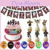 Roblox Kinder Jungen Geburtstagsparty-Zubehör Elegantes Banner Ballon Tortenaufsatz Set