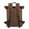 Leisure Travel Bag Waterproof Canvas Bag with Top Layer Cowhide Men's and Women's Shoulder Travel Computer Backpack