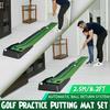 Mata do puttowania golfa Trener puttera golfowego Zielony dywan do puttera Zestaw do ćwiczeń Powrót piłki Mini golf Putting Fairway 250 x 30 cm