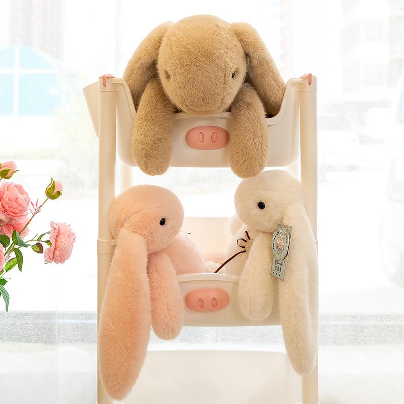 Cartoon Konijn Pluche Pop Kawaii Zachte Hangoor Pluche Beesten Gevulde Speelgoed Echte Konijn Pop Warme Slaapkamer Decoratie Verjaardagscadeaus Voor Meisjes
