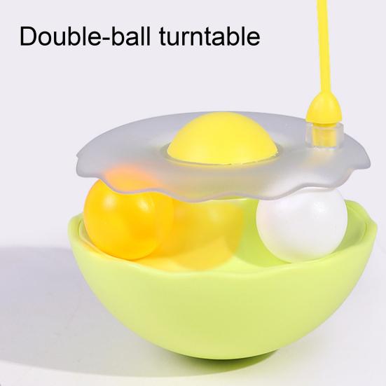 4-in-1 Interactive Cat Feather Toy for Indoor Cats Tumbler Cat Toy with Ball Track Catnip Ball Teasing Feather Kitten Exercise Toy for All Breeds