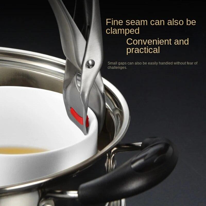 Stainless Steel Anti-scalding Bowl Clip Kitchen Household Non-slip Bowl Clip Plate Clip Casserole Steamed Dishes Multi-purpose