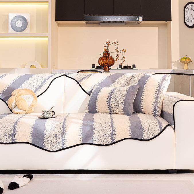 Special-shaped Sofa Cushion Winter New Seat Cushion Non-slip Irregular Plush Sofa Cover