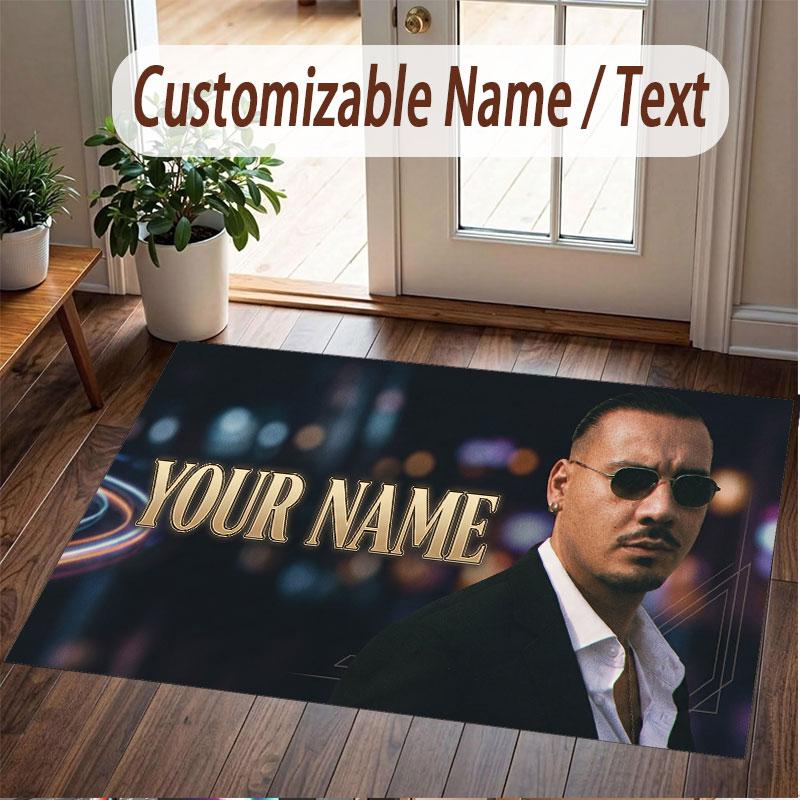 Custom Name Crystal Velvet Rug,Apache 207 Comfortable Anti Slip Floor Mat For Room Decoration