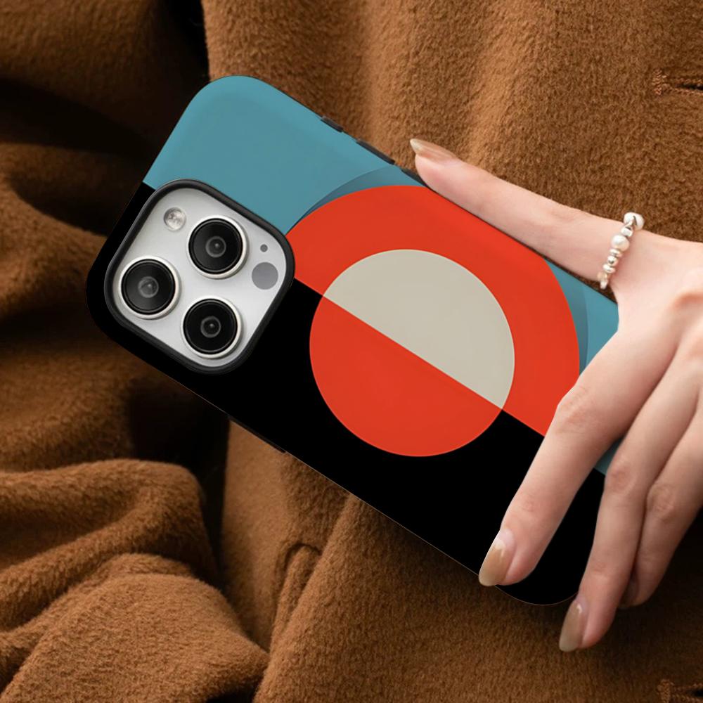 Bauhaus Exhibition Art Phone Case For IPhone 16 15 14 13 12 11 Pro Max Plus Samsung S24 S23 Ultra Glossy HD Hard PC Cover