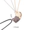 3/4 Pcs/Set Best Friends Pendant Necklace for Women Avocado Lover Broken Heart Clavicle Chain BFF Best Friends Jewelry Gifts
