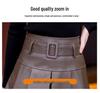 2025 Women's High Waist Slimming A-line Leather Skirt for Autumn/Winter