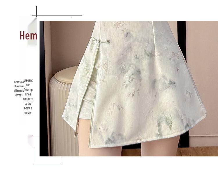 Summer Women's Chinese-Style Qipao Suit: Elegant Dress and Shorts Set