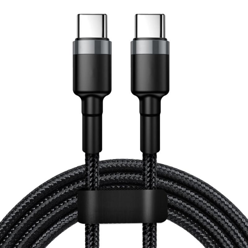 Fast 10A Charging Cable with Type C Interfaces for Efficient Data Sync and Power Delivery